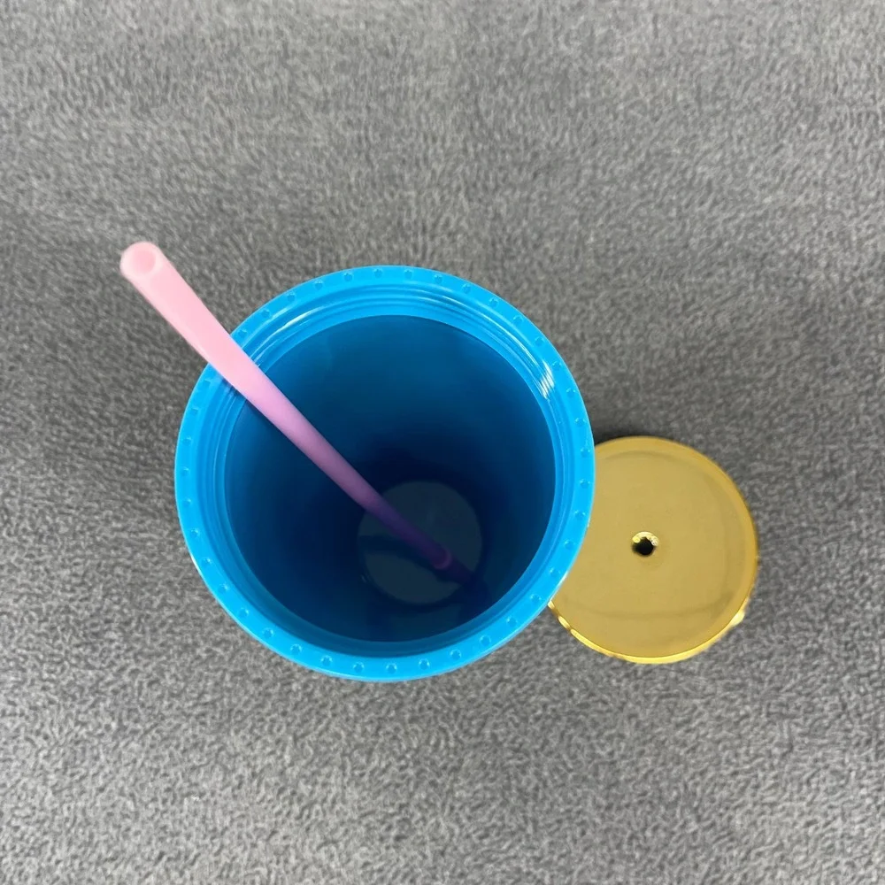 Lilly‎ Pulitzer Tumbler with Straw OS Blue Chick Magnet Floral 24 oz Travel Cup